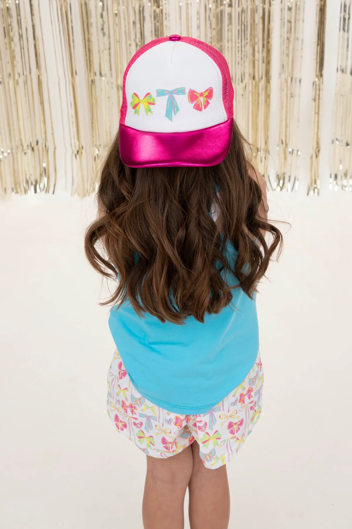 Neon Bows Youth Metallic Trucker Hat