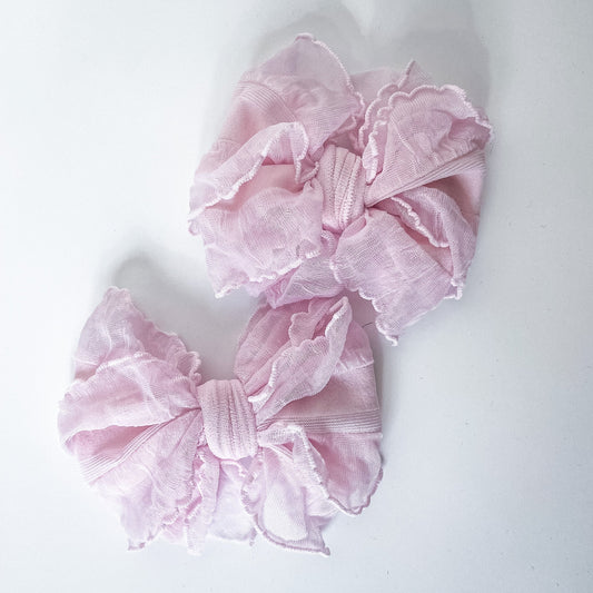 Baby Pink Ruffle Clip