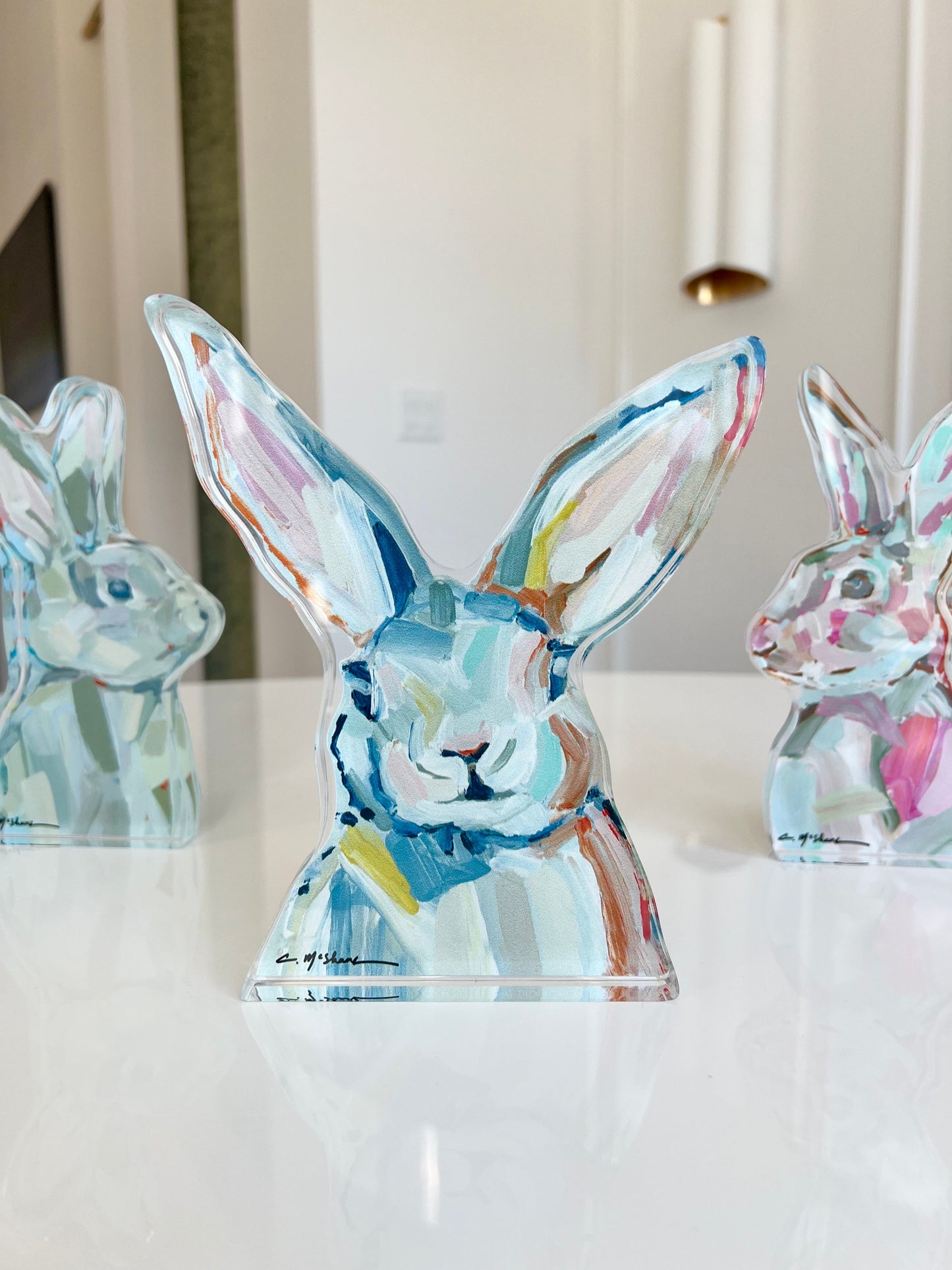Bunny Ears Acrylic Tabletop Art