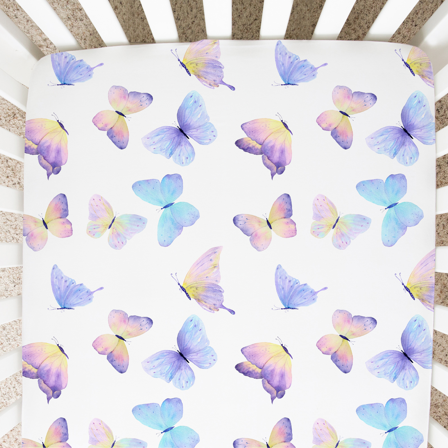 Butterfly Fitted Crib Sheet
