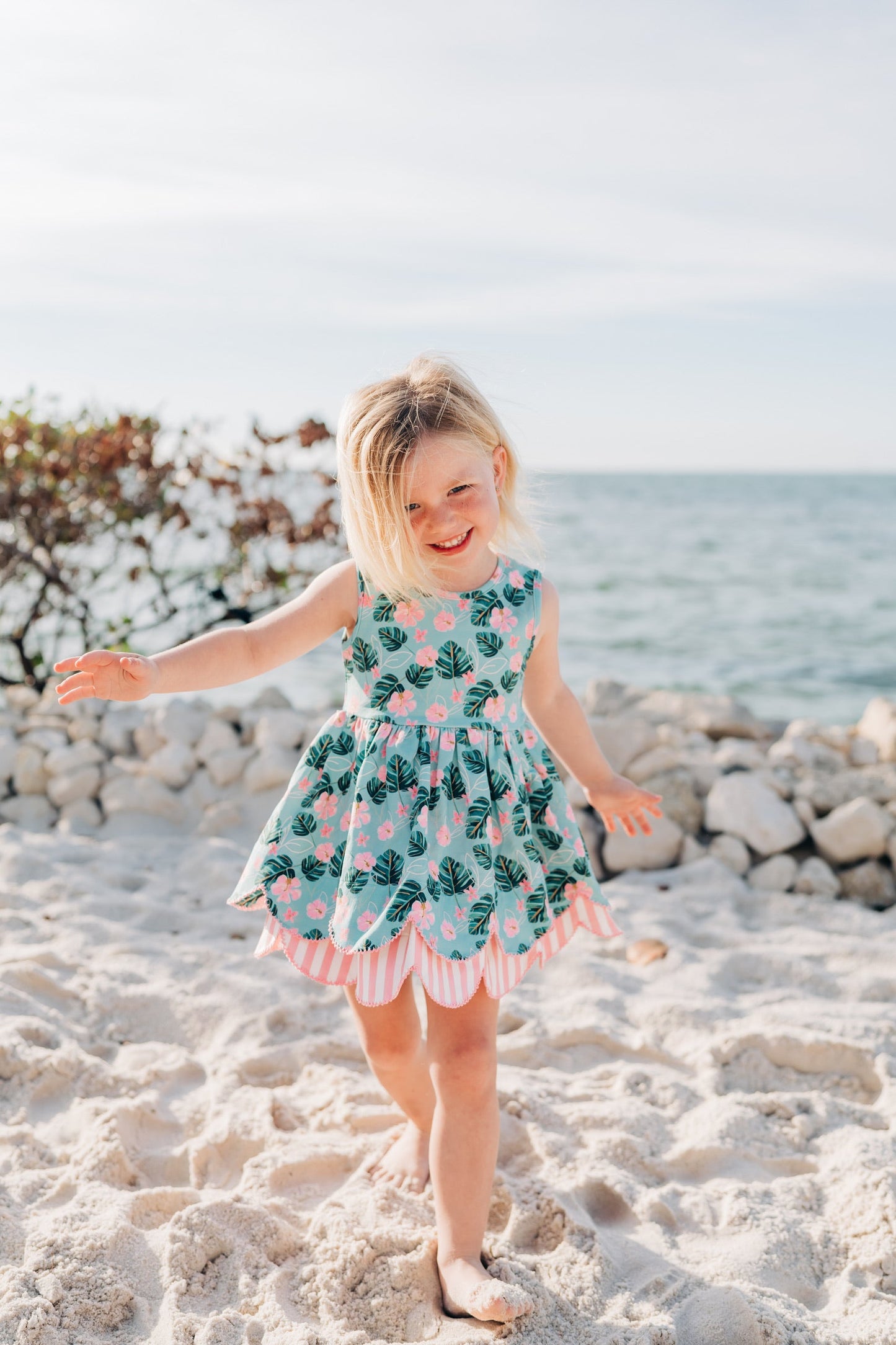 Hawaiian Scallop Tunic Set