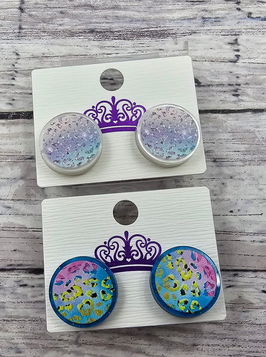 Colorful Leopard Print Earrings