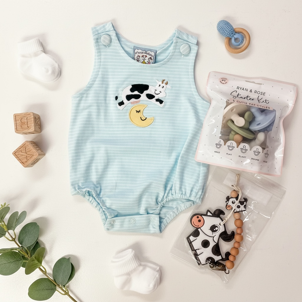 Pacifier Toy Clip & Teether Set