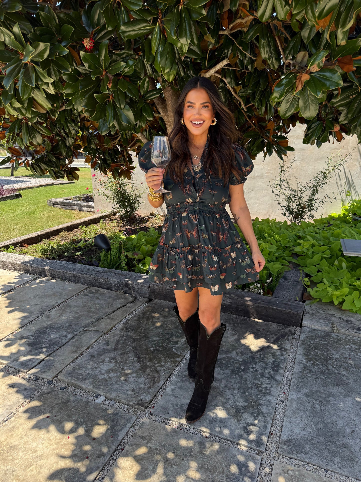 Clementine Elastic Waist Mini Dress- Dragonfly