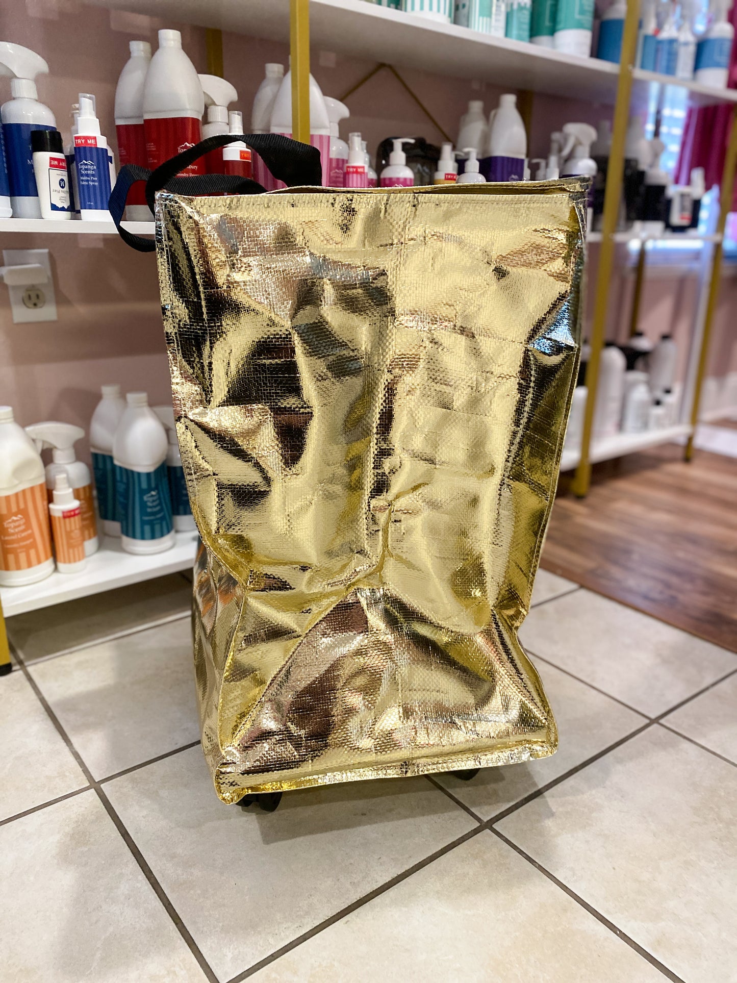 Simply Southern Rolling Tote Bag – Metallic Gold, Silver, or Black