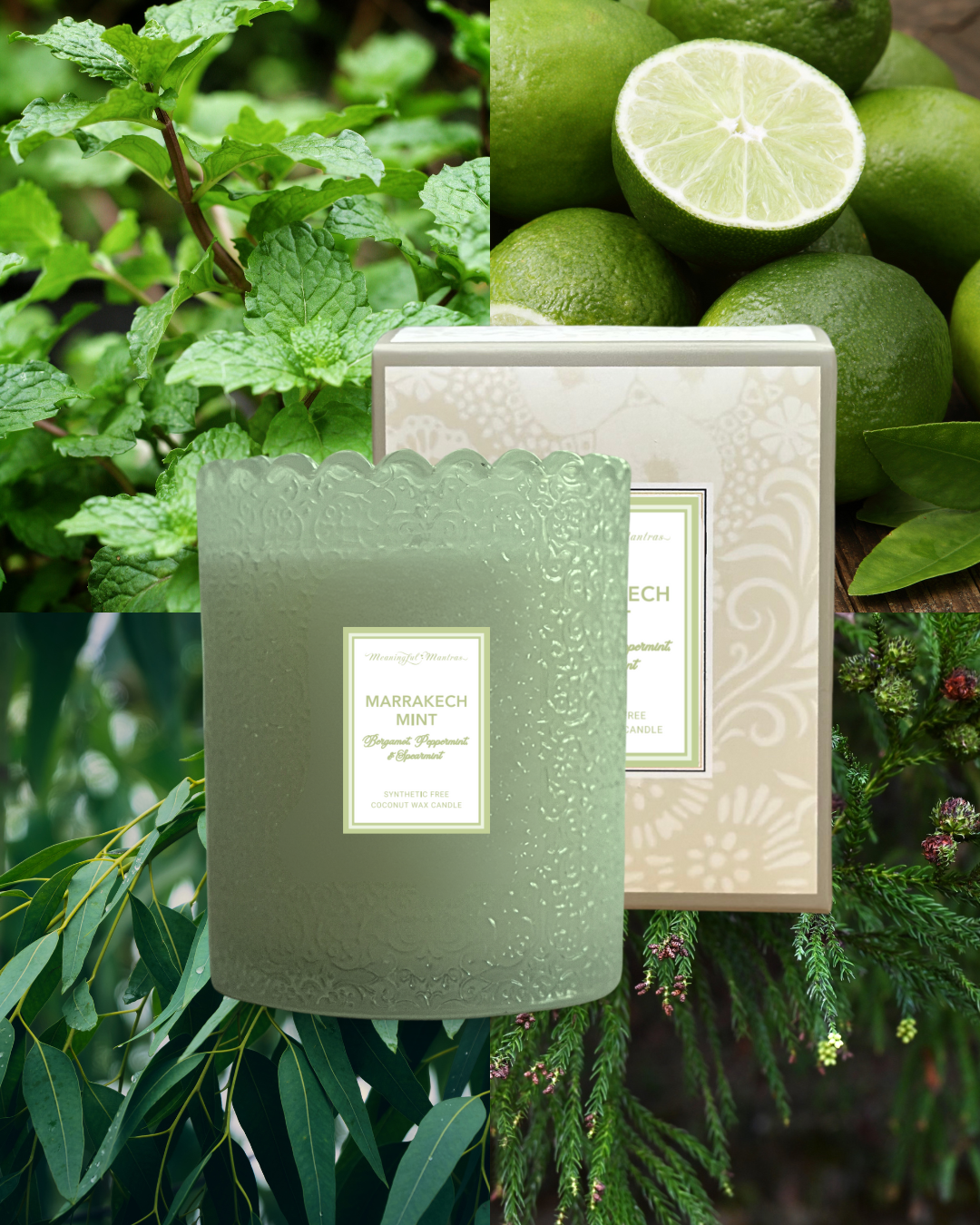Marrakech Mint Natural Candle 8oz Kaia Collection