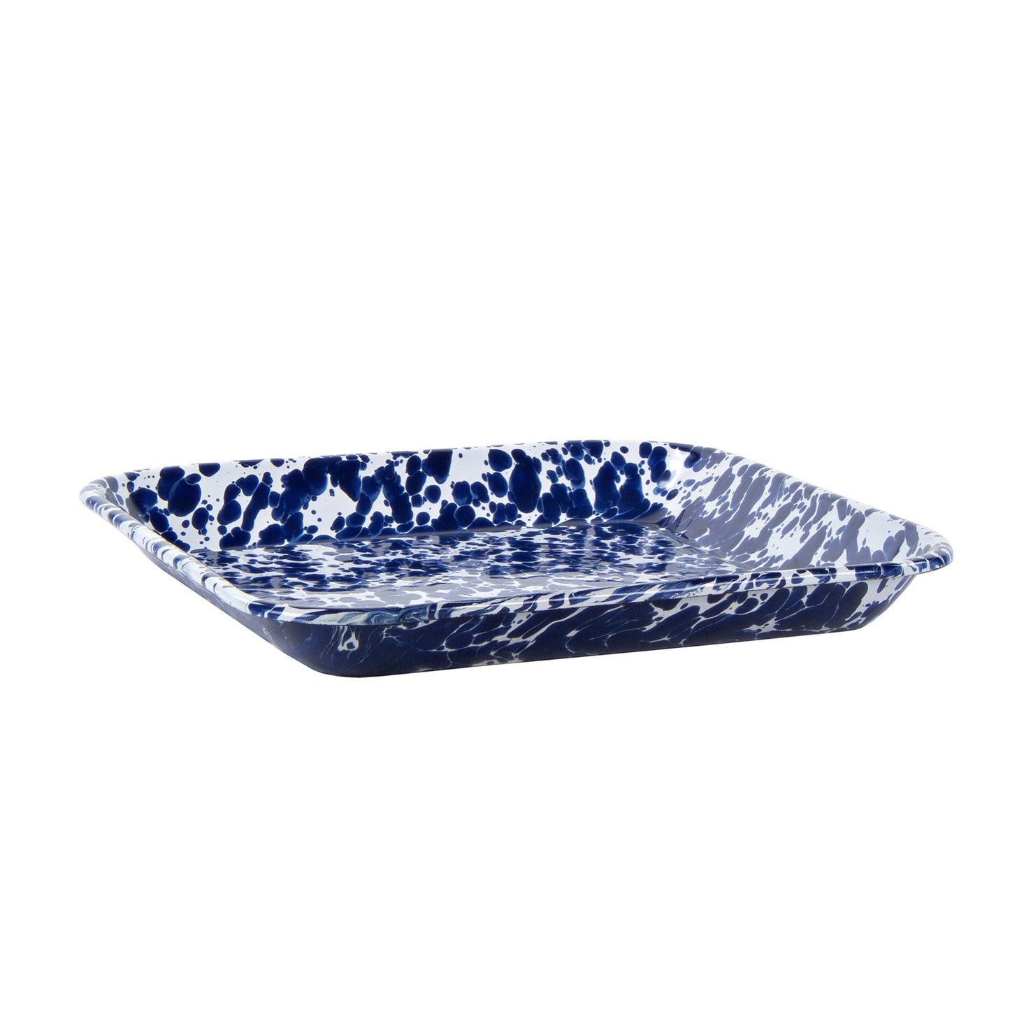 Cobalt Swirl Sqaure Trays - Set of 2