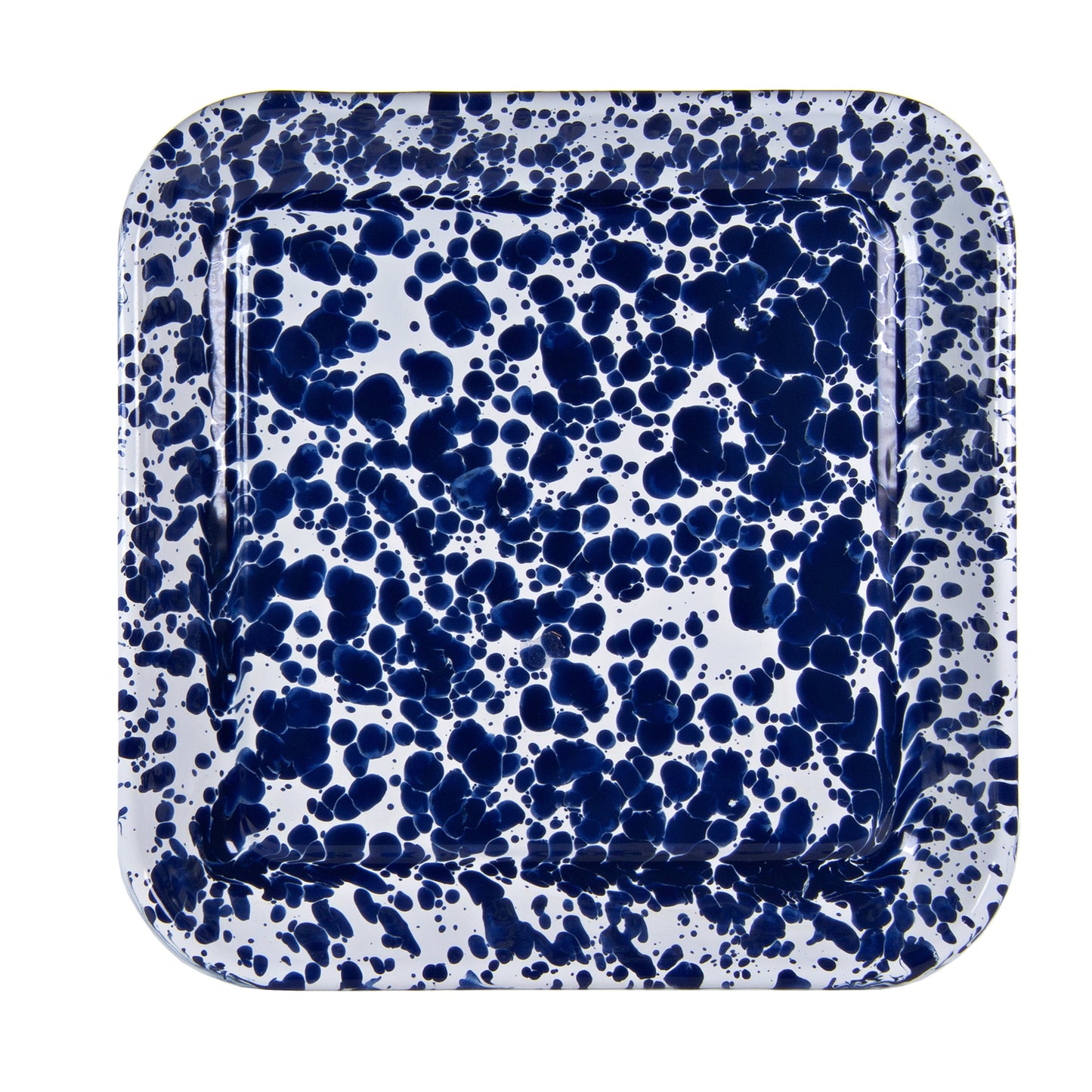 Cobalt Swirl Sqaure Trays - Set of 2