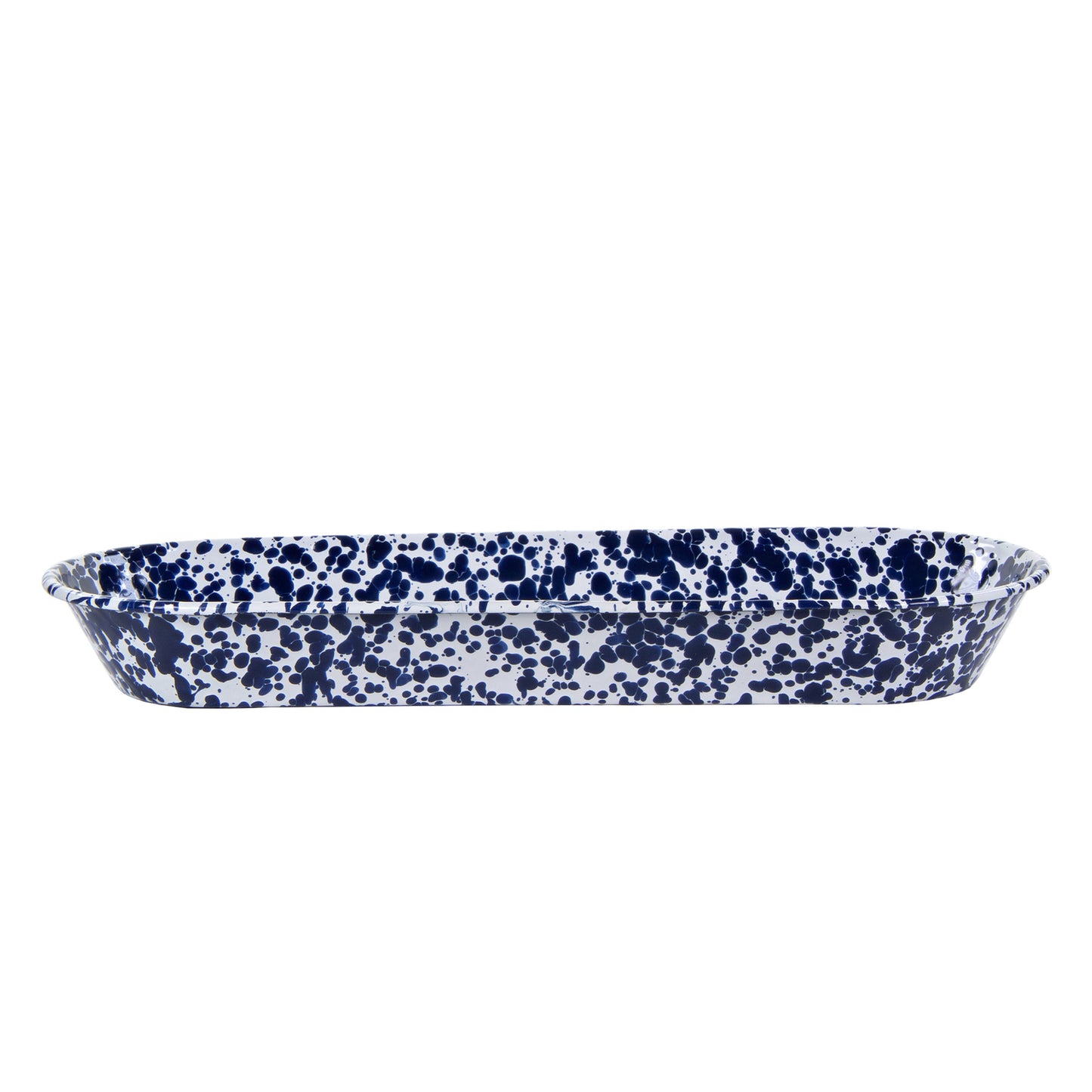 Cobalt Swirl Oval Basket