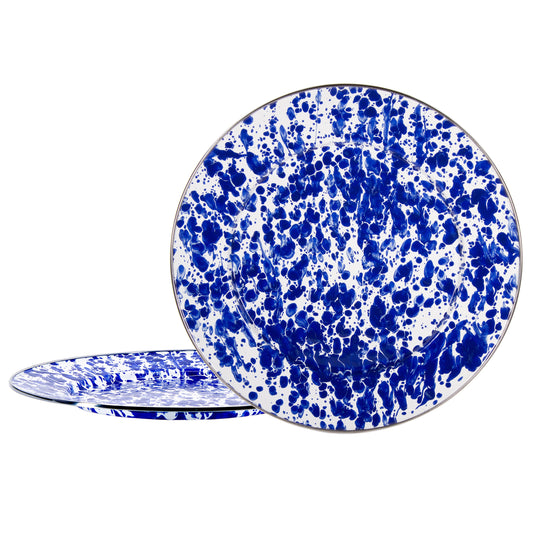 Cobalt Swirl Chargers, - Set of 2