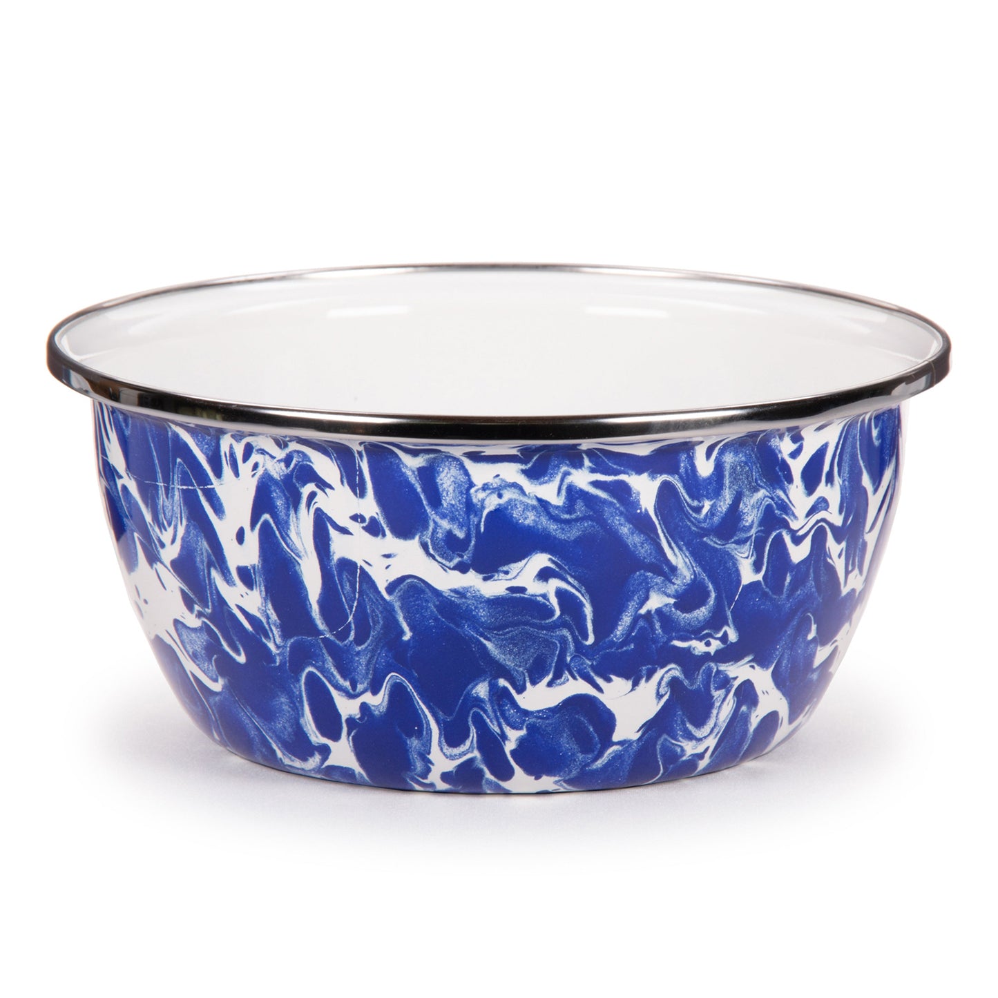 Cobalt Swirl Salad Bowls - Set of 4, Cobalt