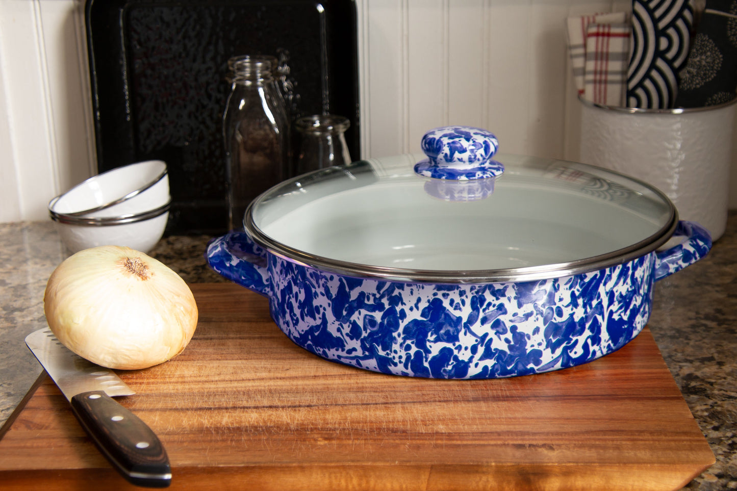 Cobalt Swirl Large Saute Pan