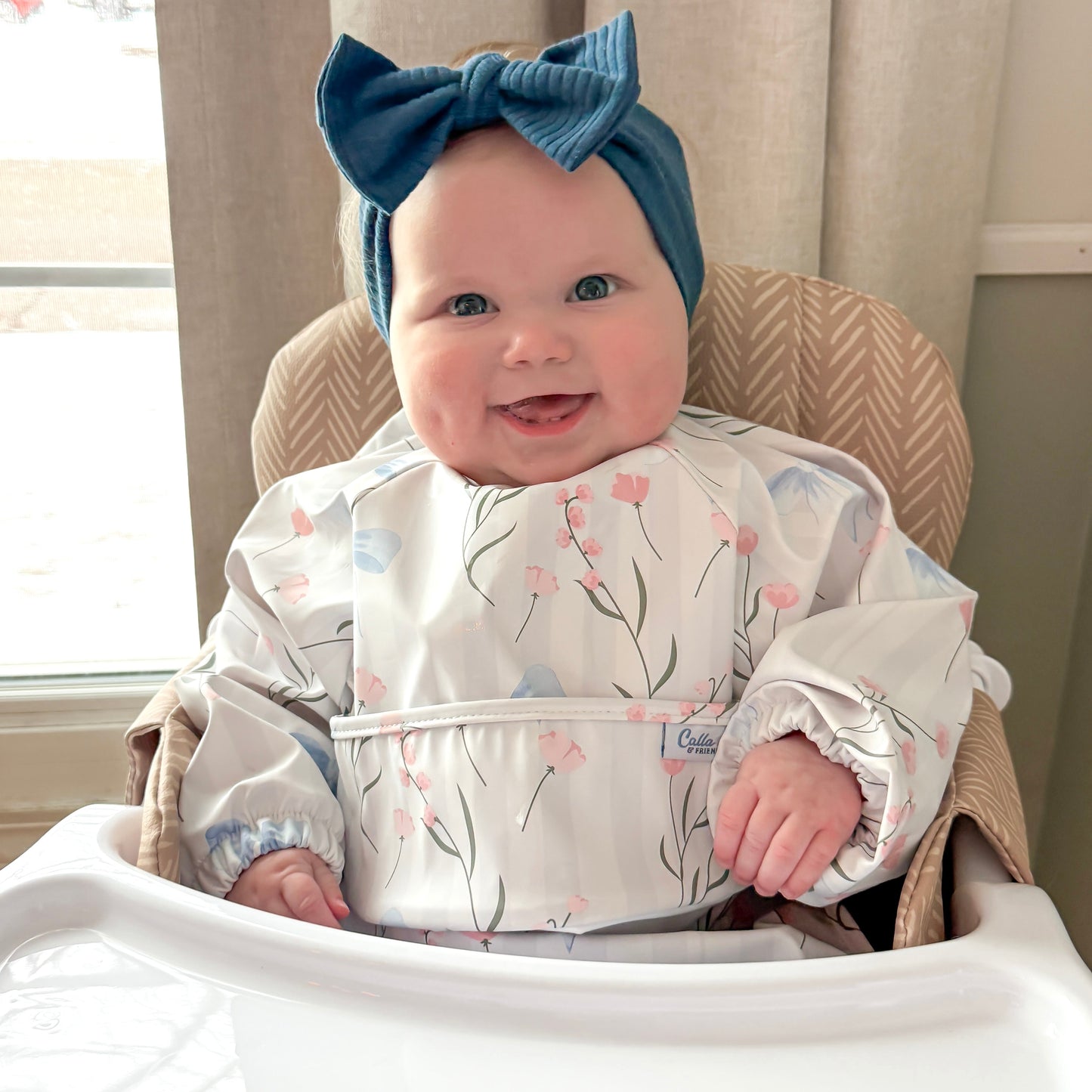 The Grayson Long Sleeve Bib - Fancy Floral