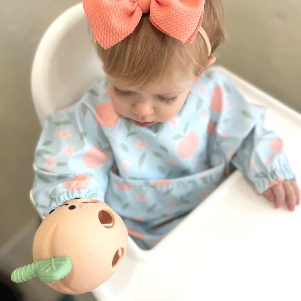 The Grayson Long Sleeve Bib - Peach Blossom