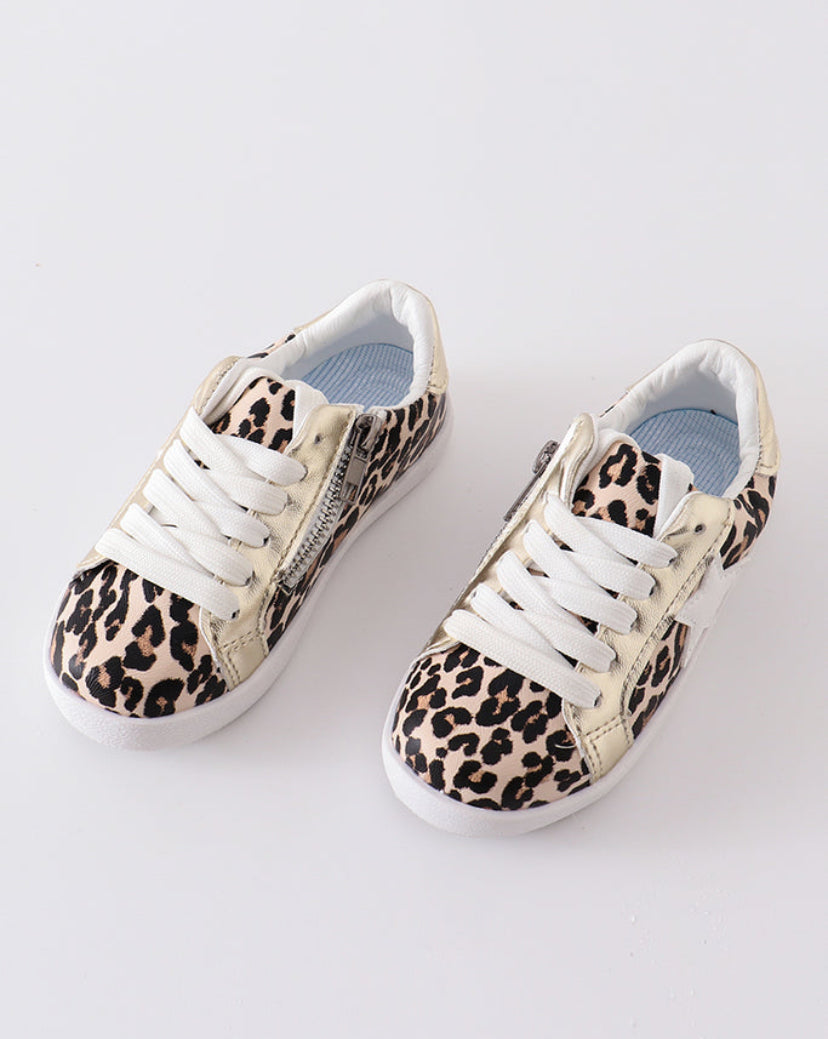 Leopard star sneaker (toddler to big kids)