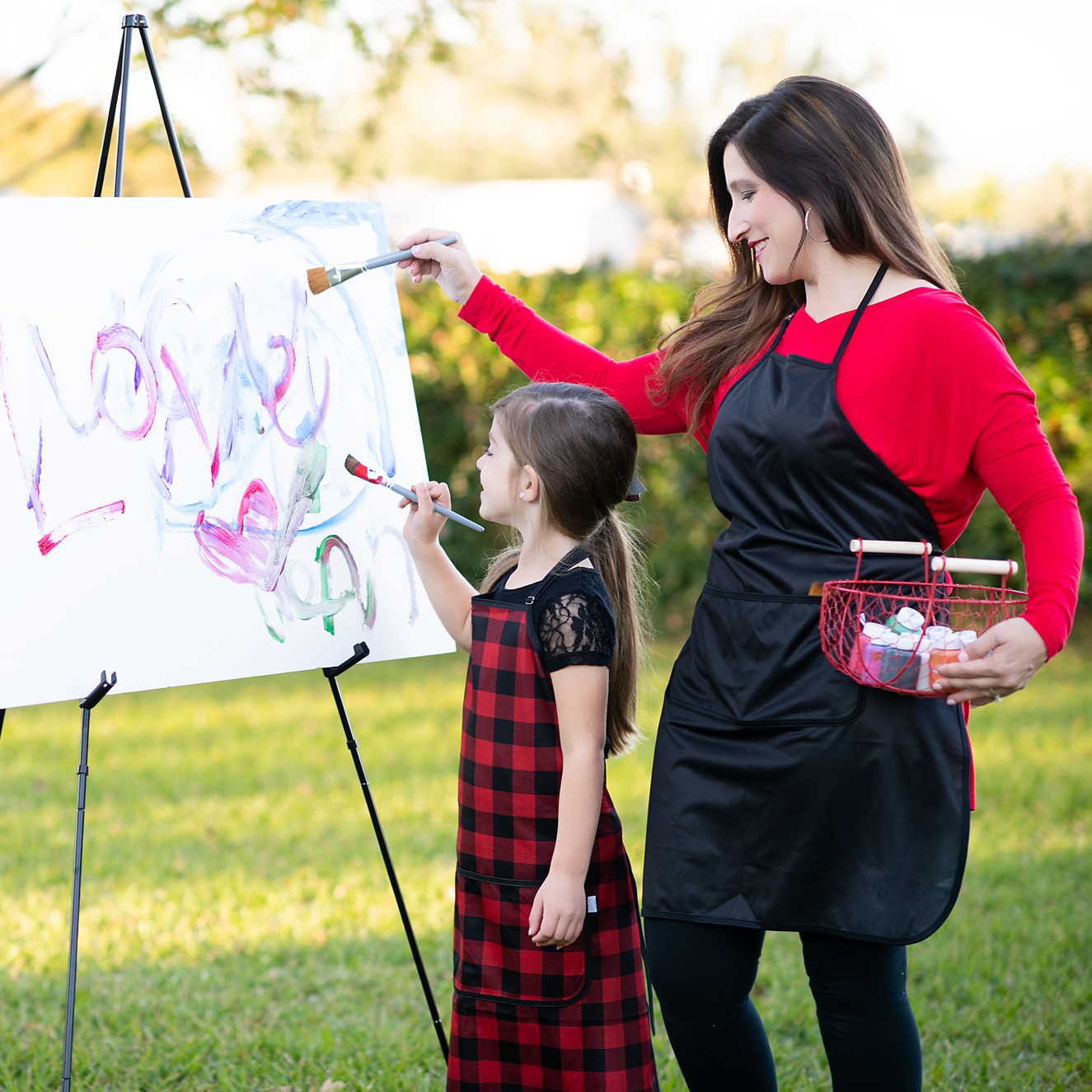 Solid Black Minimalist Apron - fits sizes youth small through adult 2XL
