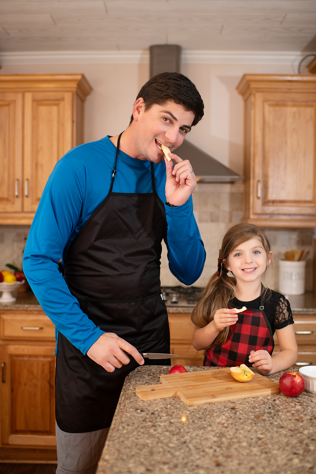 Solid Black Minimalist Apron - fits sizes youth small through adult 2XL