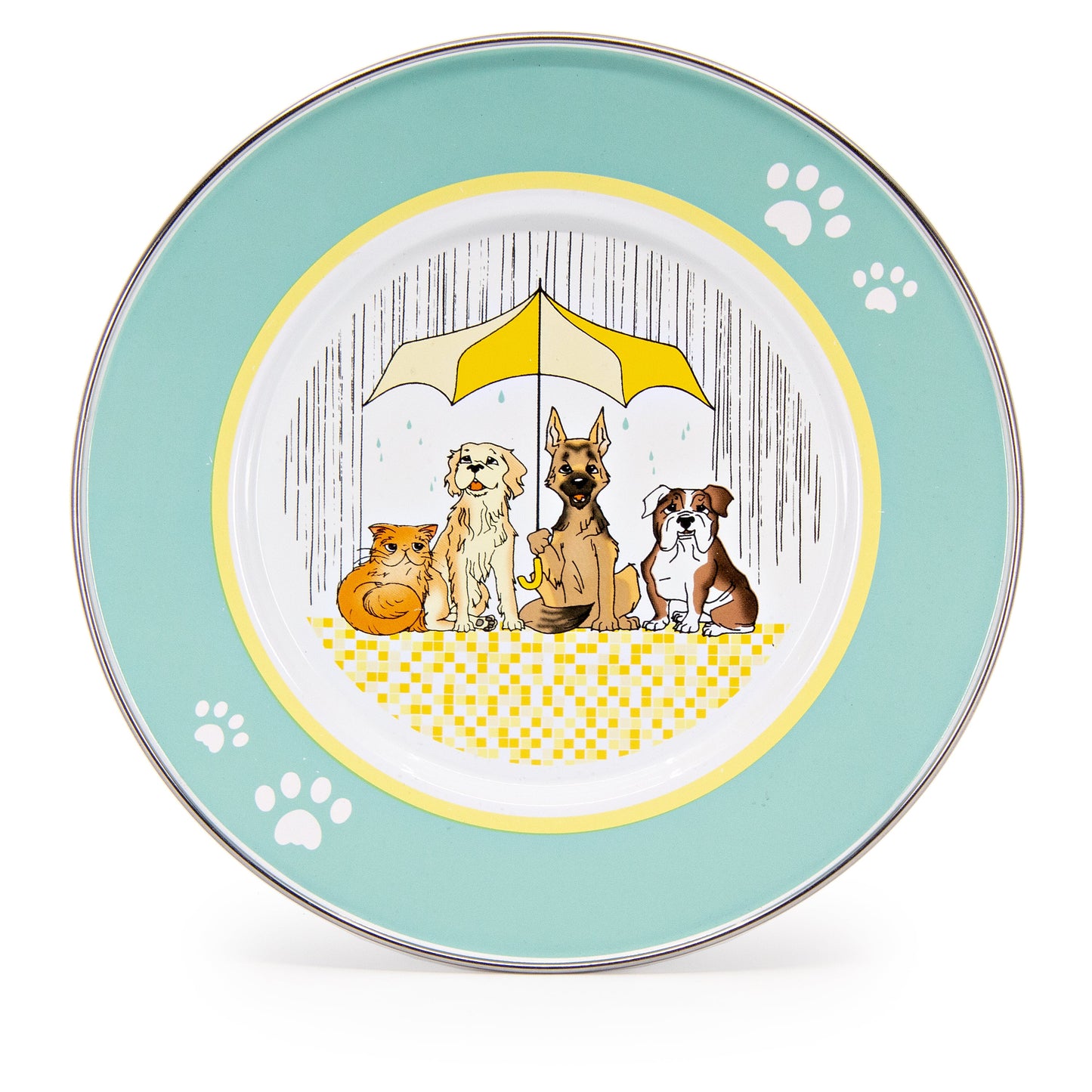 Raining Cats And Dogs Child Plates - Set of 4
