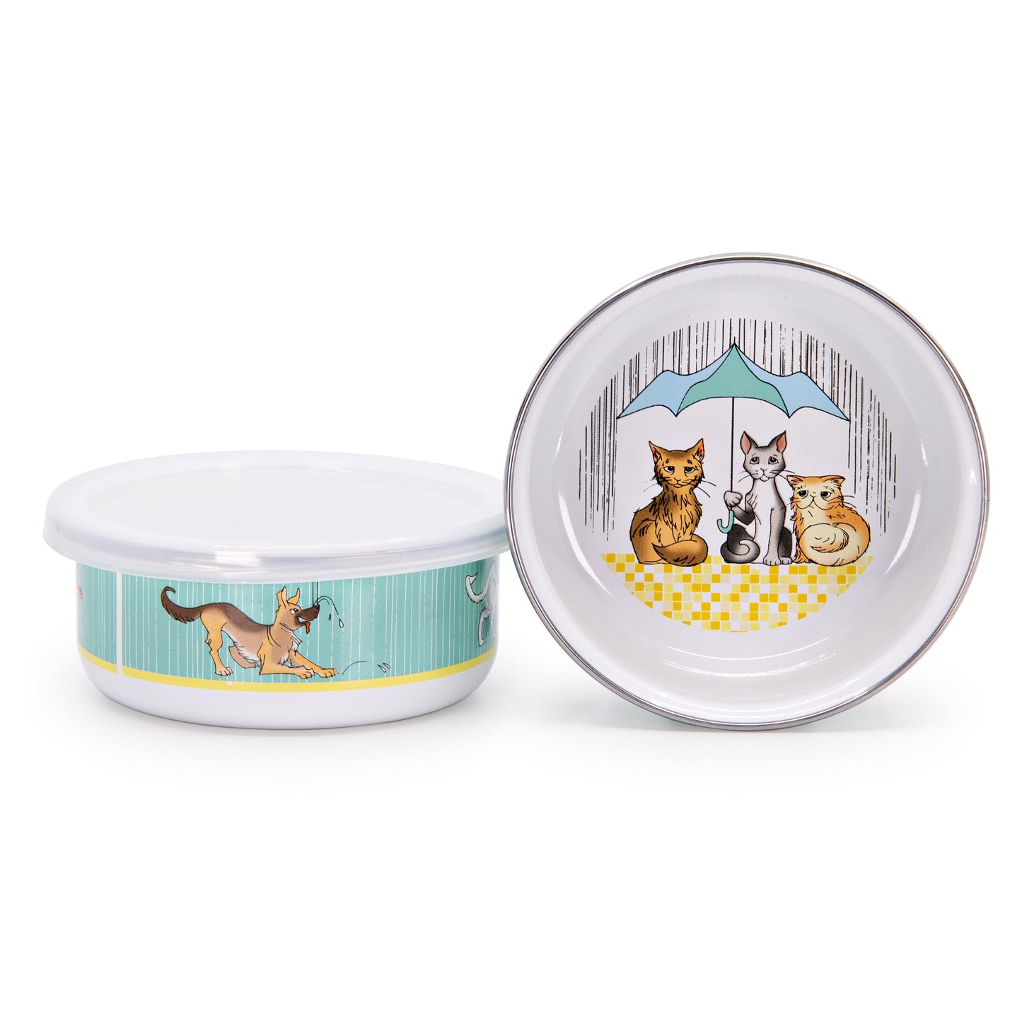 Raining Cats And Dogs Child Bowls - Set of 4