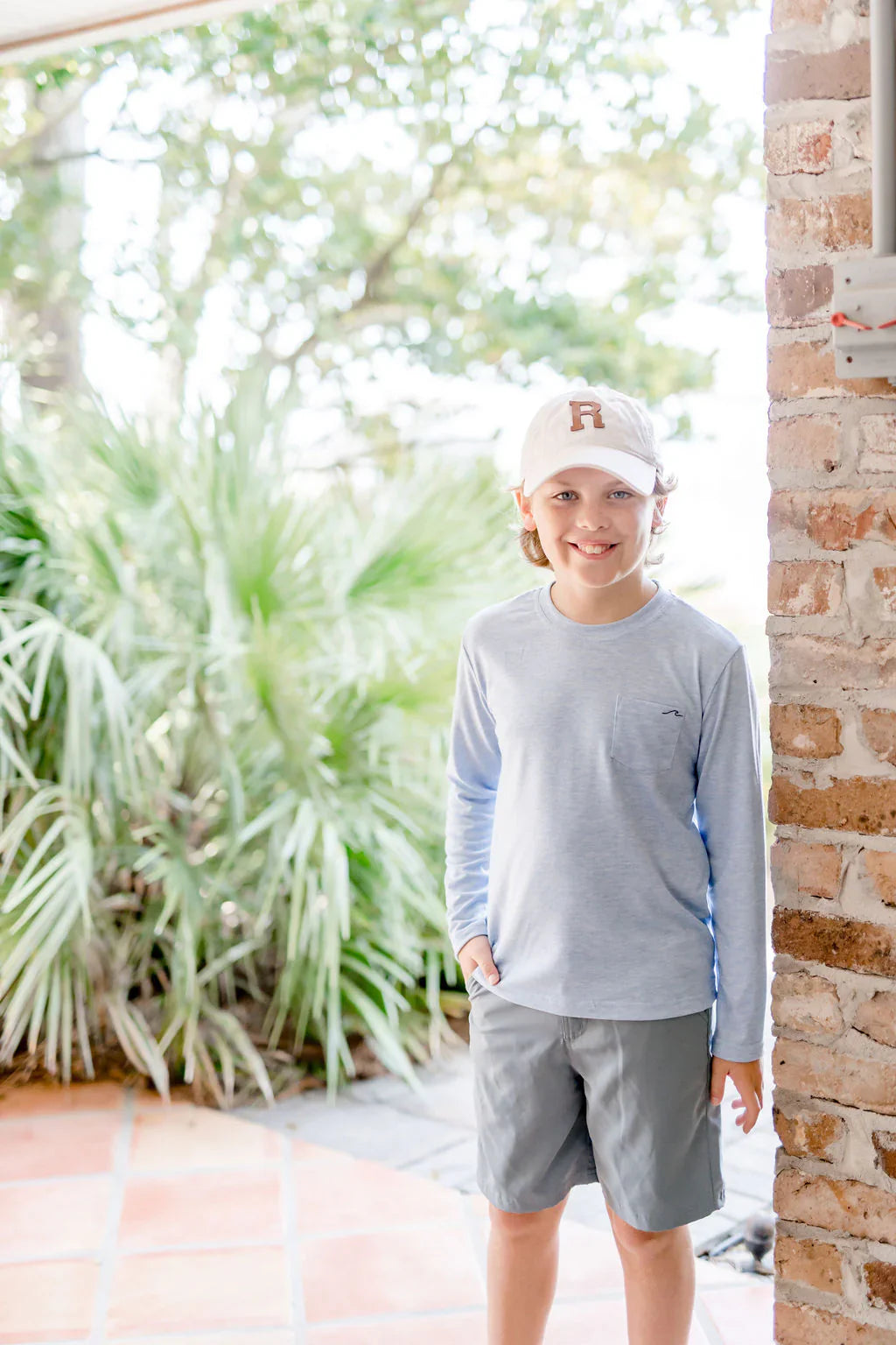 Kid's Bamboo Heathered Long Sleeve Tee