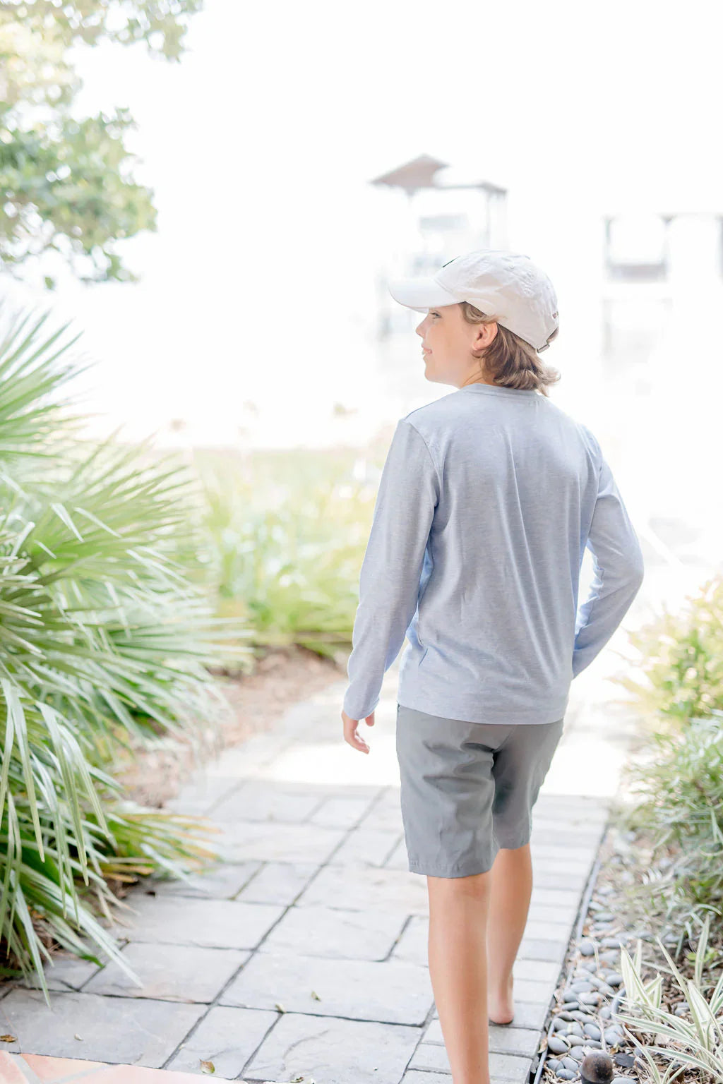 Kid's Bamboo Heathered Long Sleeve Tee