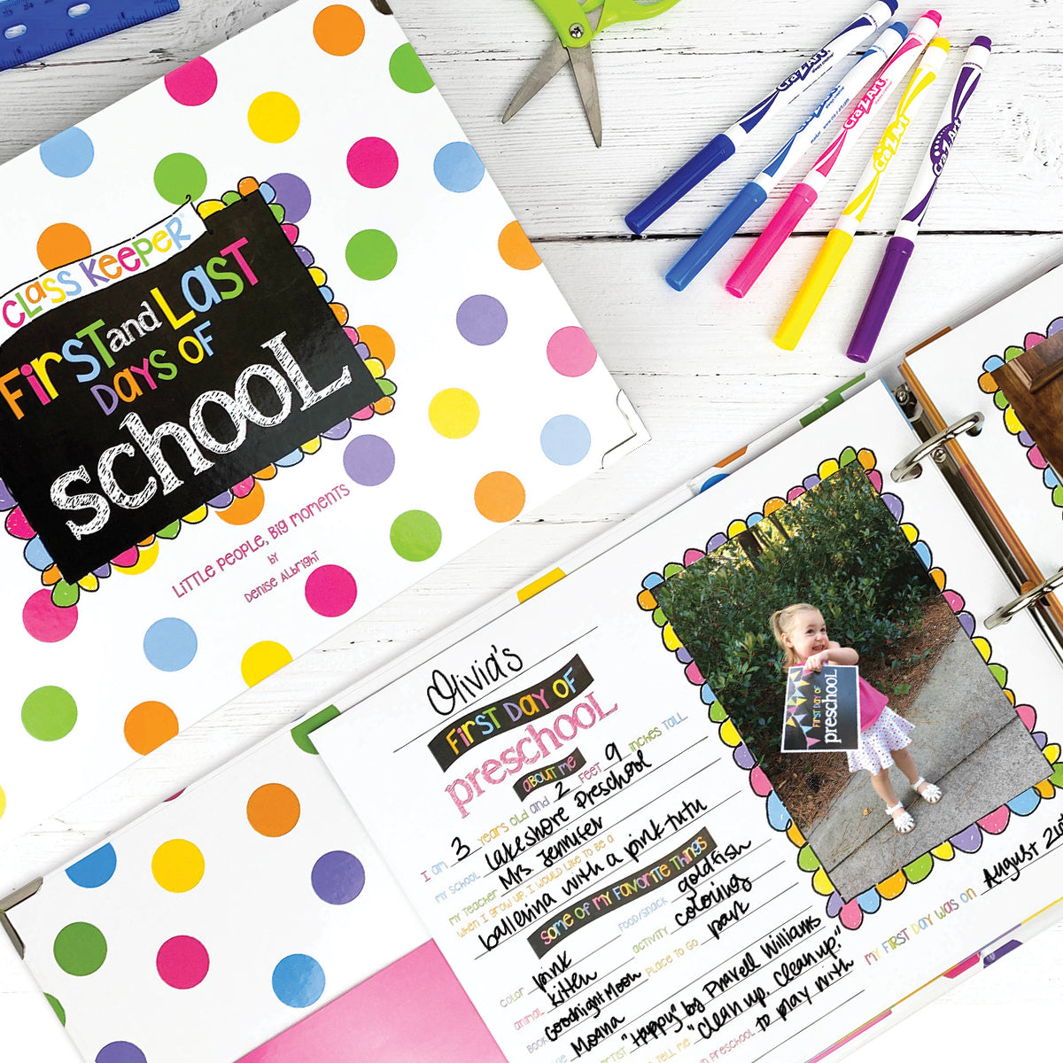 Mom Must-Have School Keepsake Kit | Class Keeper®, Photo Prop Deck & School Stickers | BONUS! App Membership + BONUS! Earn & Learn® Chore Chart Pad | (4) Styles