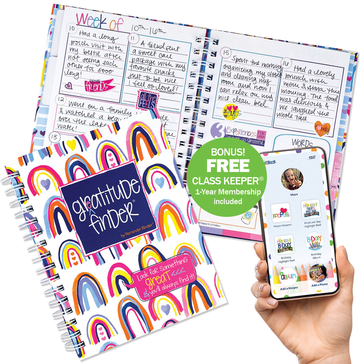 Kids' Gratitude Journal + BONUS App Membership | Gratitude for Them, Keepsakes for You