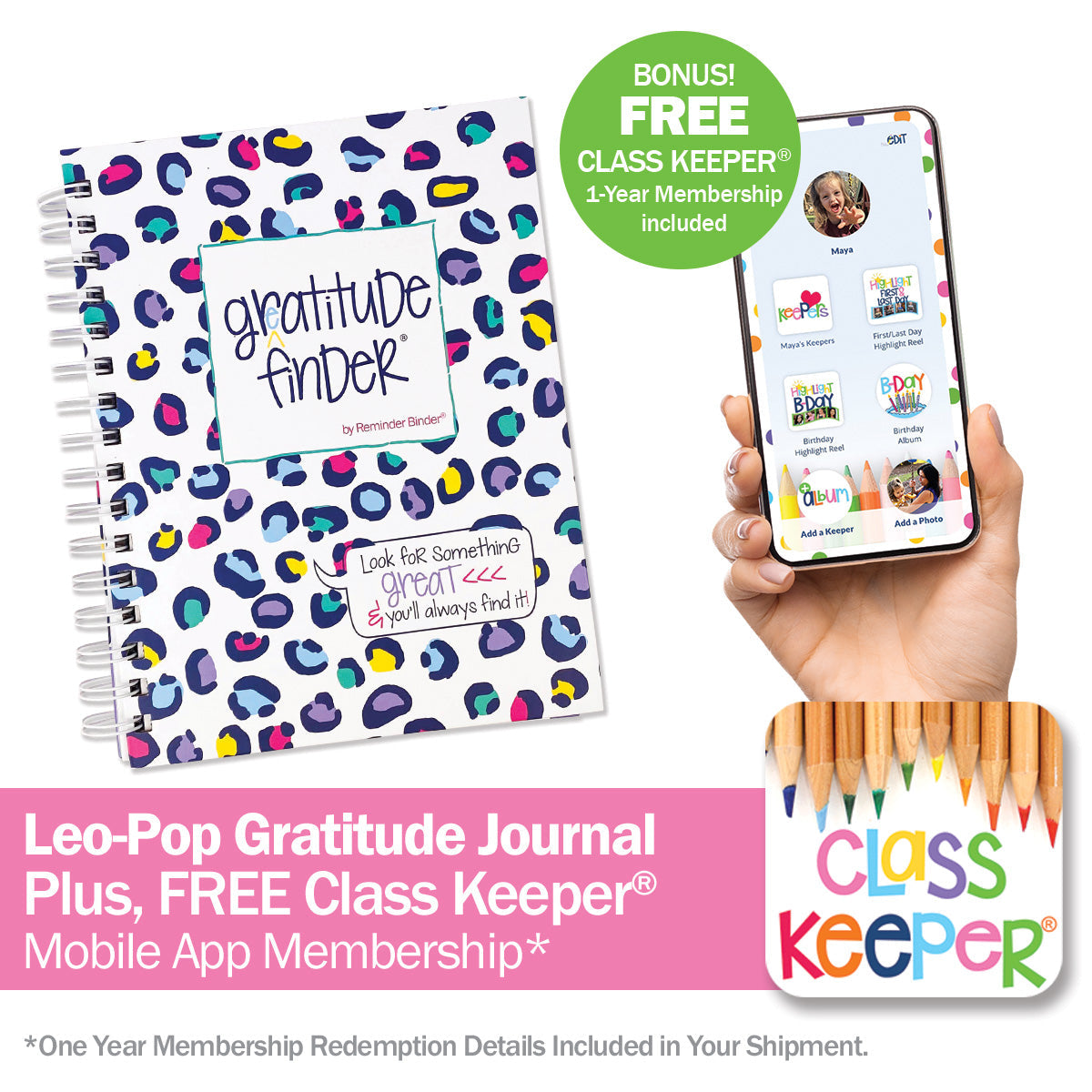 Kids' Gratitude Journal + BONUS App Membership | Gratitude for Them, Keepsakes for You
