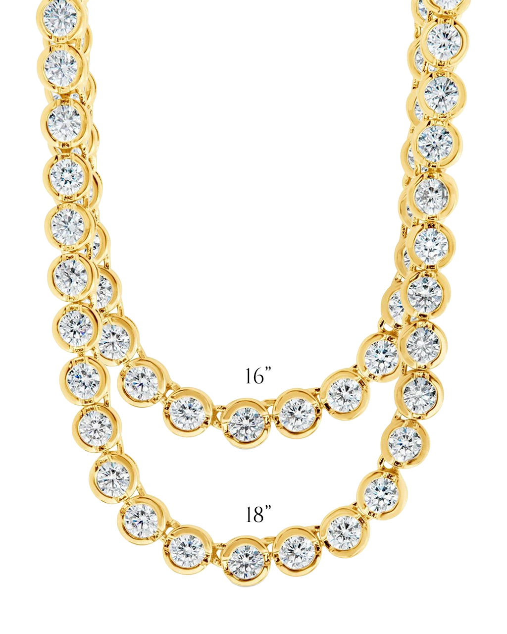Helene Bezel CZ Tennis Necklace