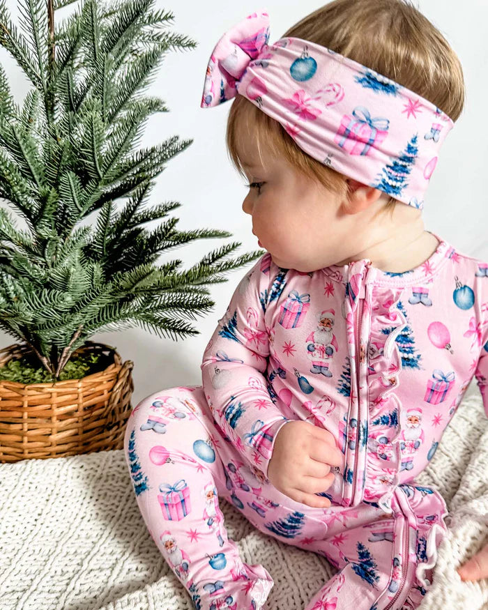 Carol Ruffled Zippered Footie