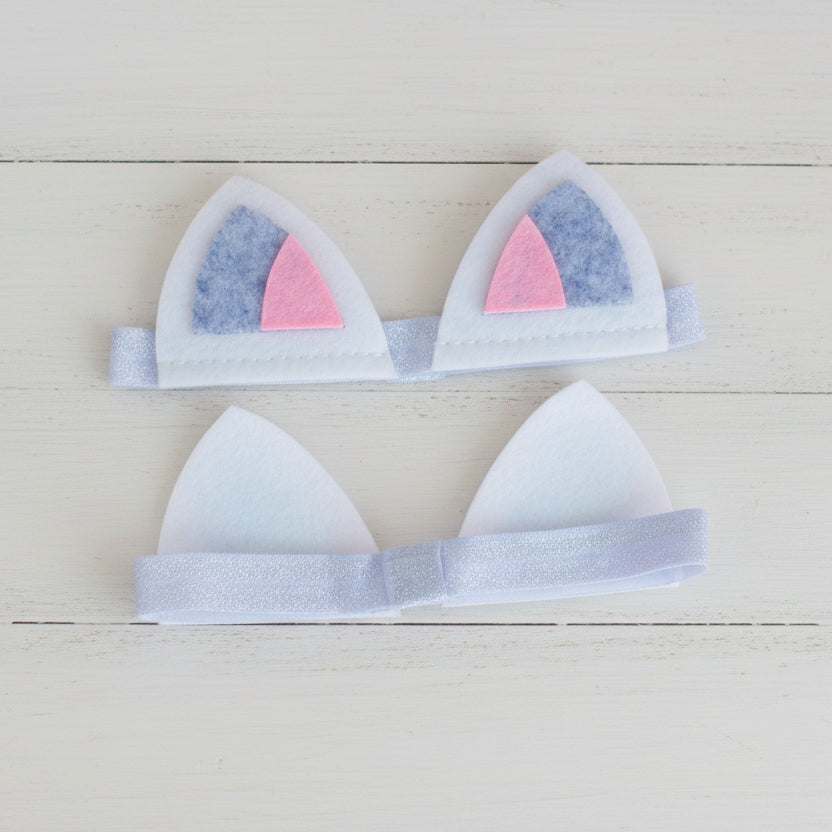 Cat ears felt headband (Set of 4)