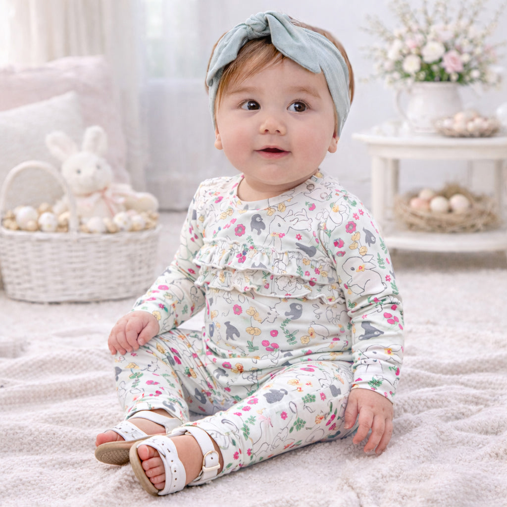 Cottontail Garden Bamboo Ruffle Romper