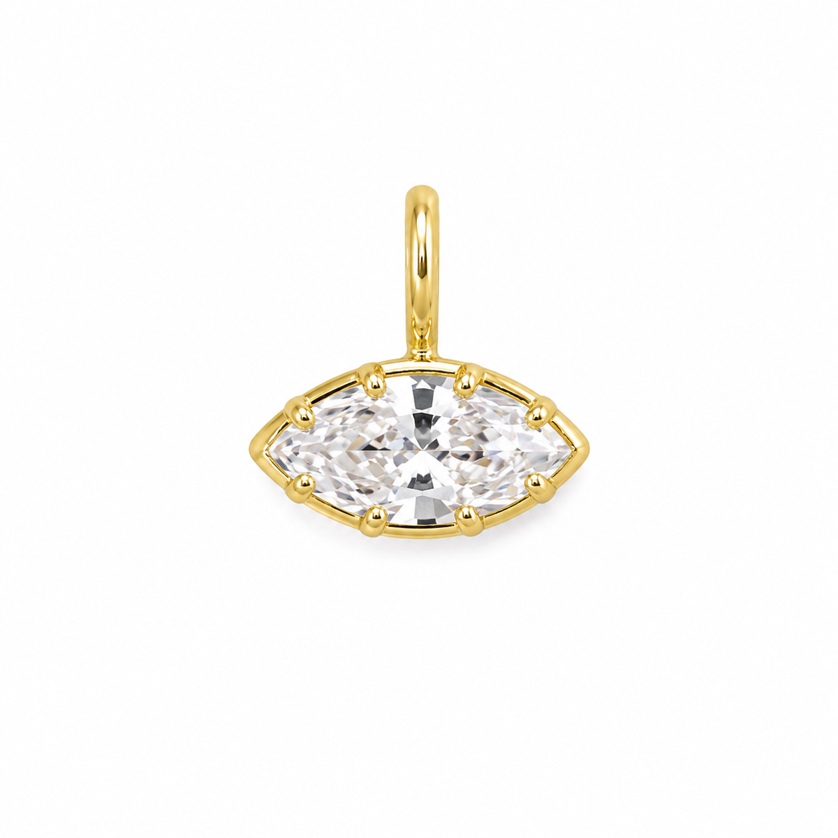 East To West Bezel Charm