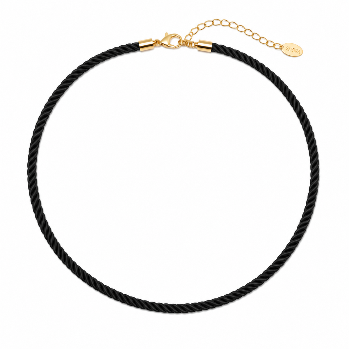 Black Rope Cord Necklace