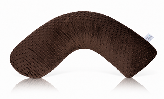 Luna Lullaby® V-Shaped Nursing Pillow | Chocolate Dot Design