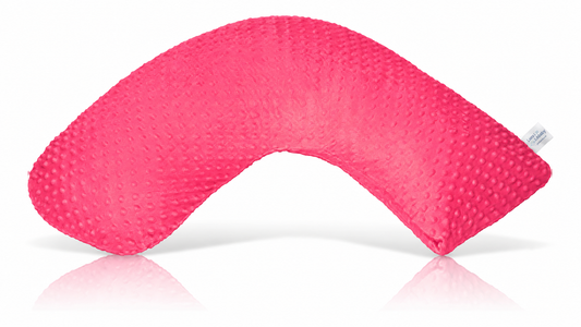Luna Lullaby® V-Shaped Nursing Pillow | Fuchsia Dot Design