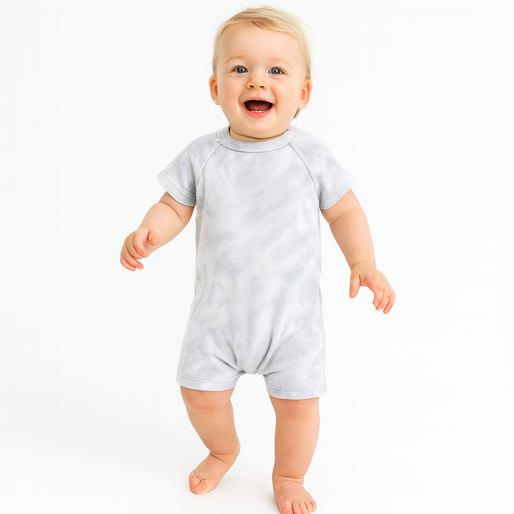 Rib Marble Shortall Onesie
