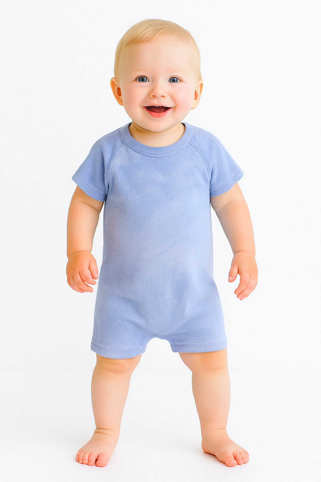 Rib Marble Shortall Onesie