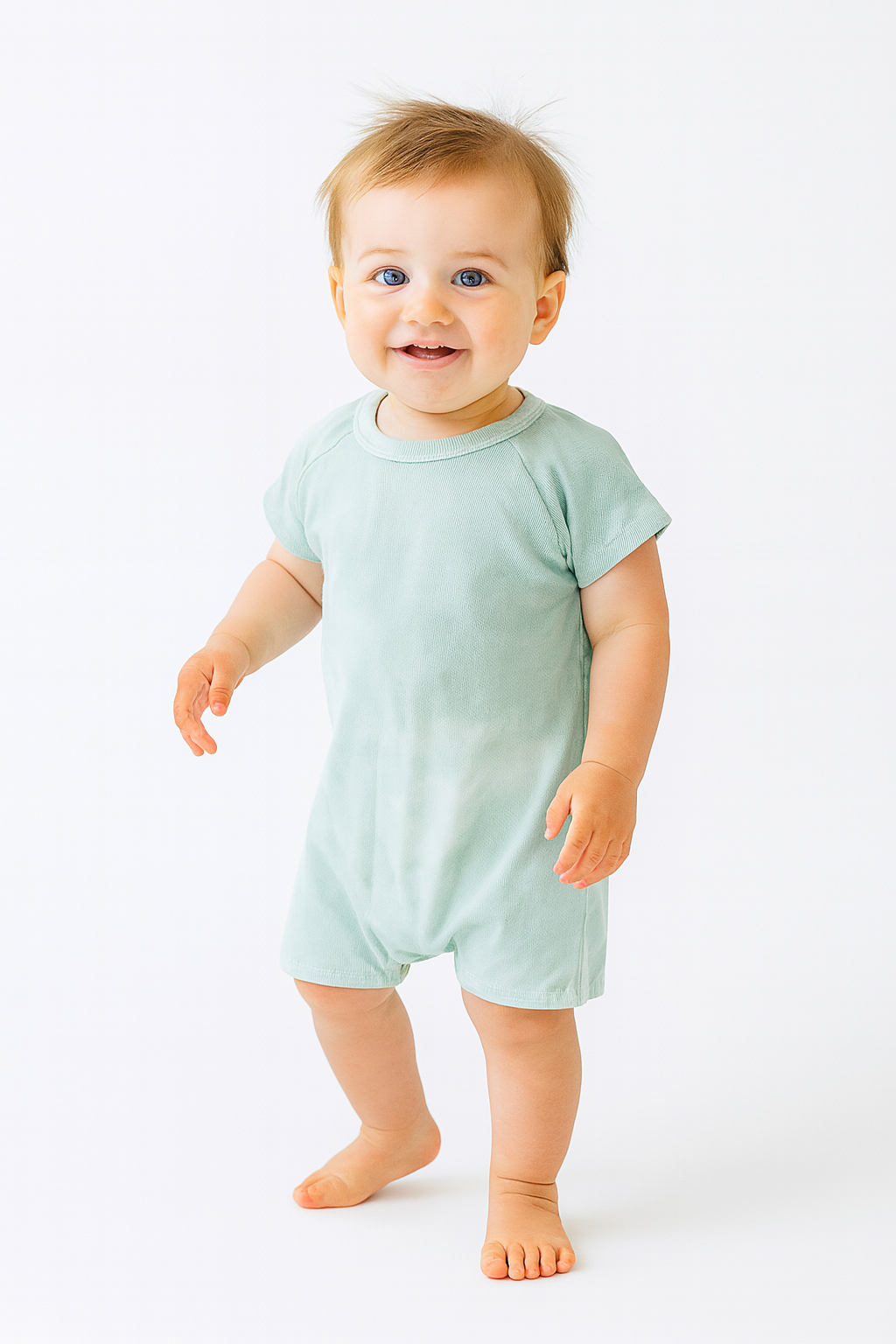 Rib Marble Shortall Onesie
