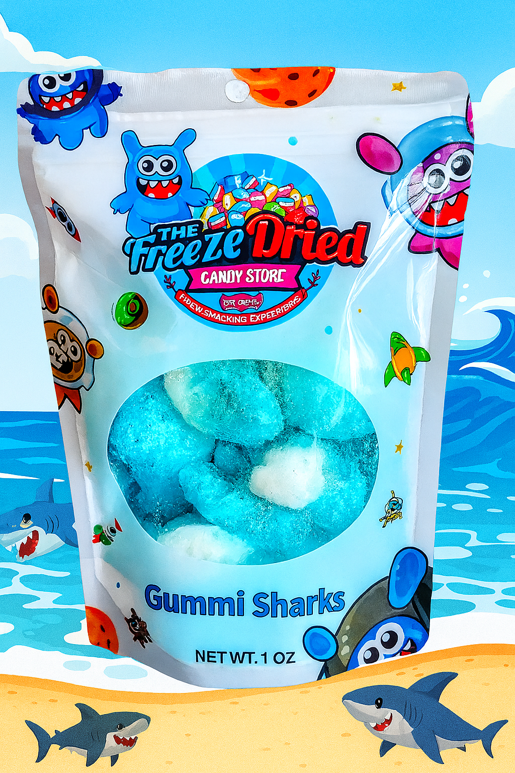 Freeze Dried Gummi Sharks