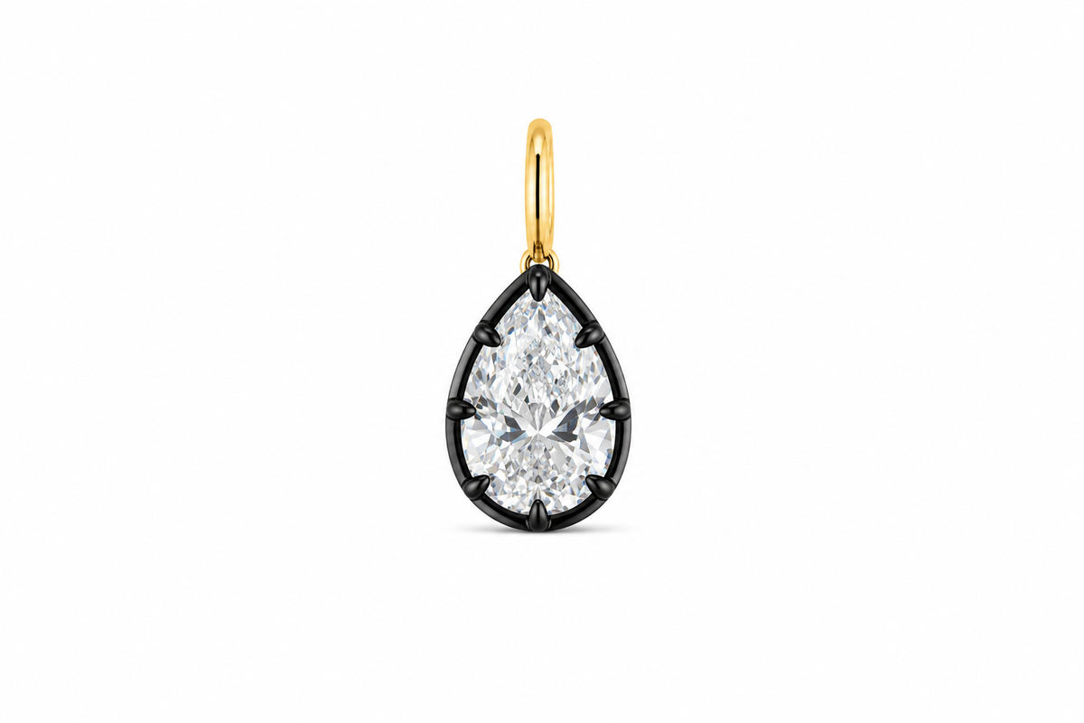 Georgian Bezel Pear Cut Charm