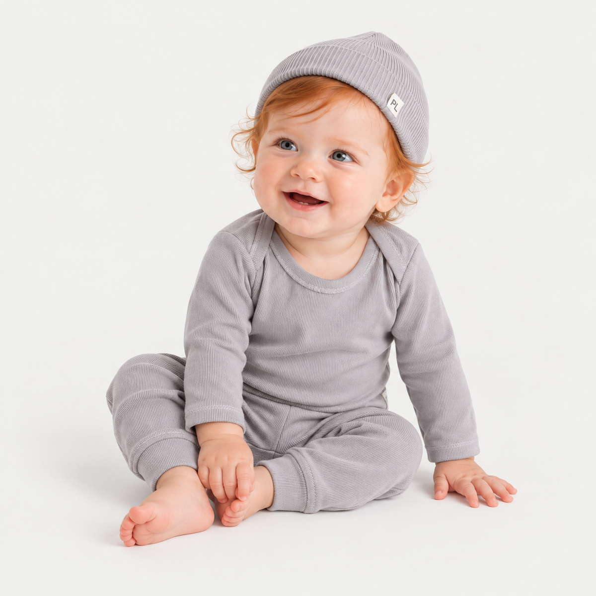 Rib Beanie, Lap Tee and Legging Set