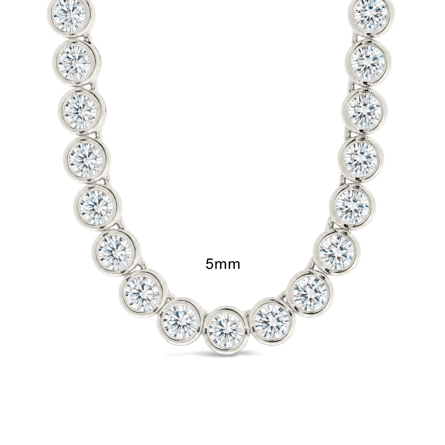 Helene Bezel CZ Tennis Necklace