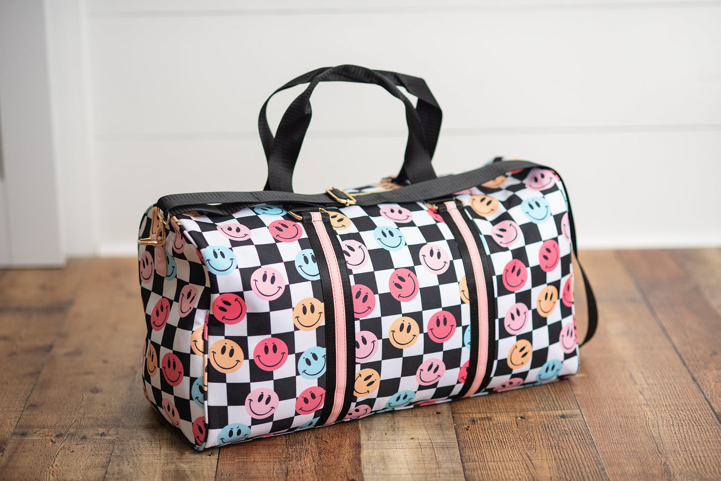 Girls Checkered Dance Bag, Travel Bag, Duffel Bag