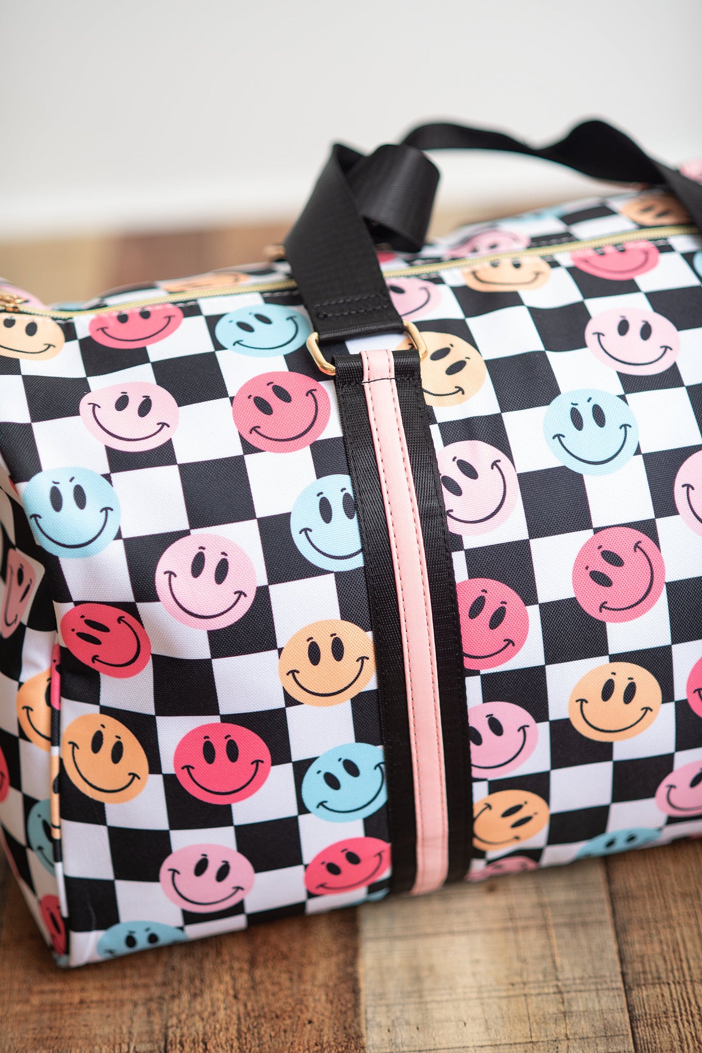 Girls Checkered Dance Bag, Travel Bag, Duffel Bag