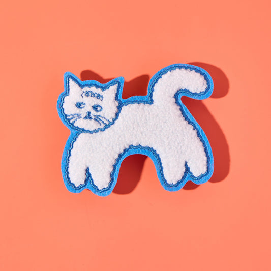 Cloud Cat Chenille Jumping Patch