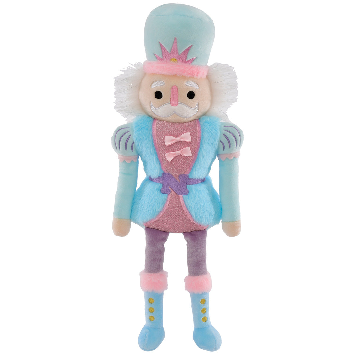 Chris Nutcracker Plush – Blue & Pink Holiday Doll