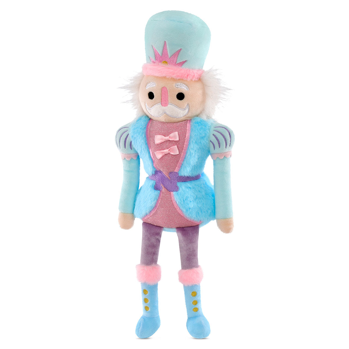 Chris Nutcracker Plush – Blue & Pink Holiday Doll