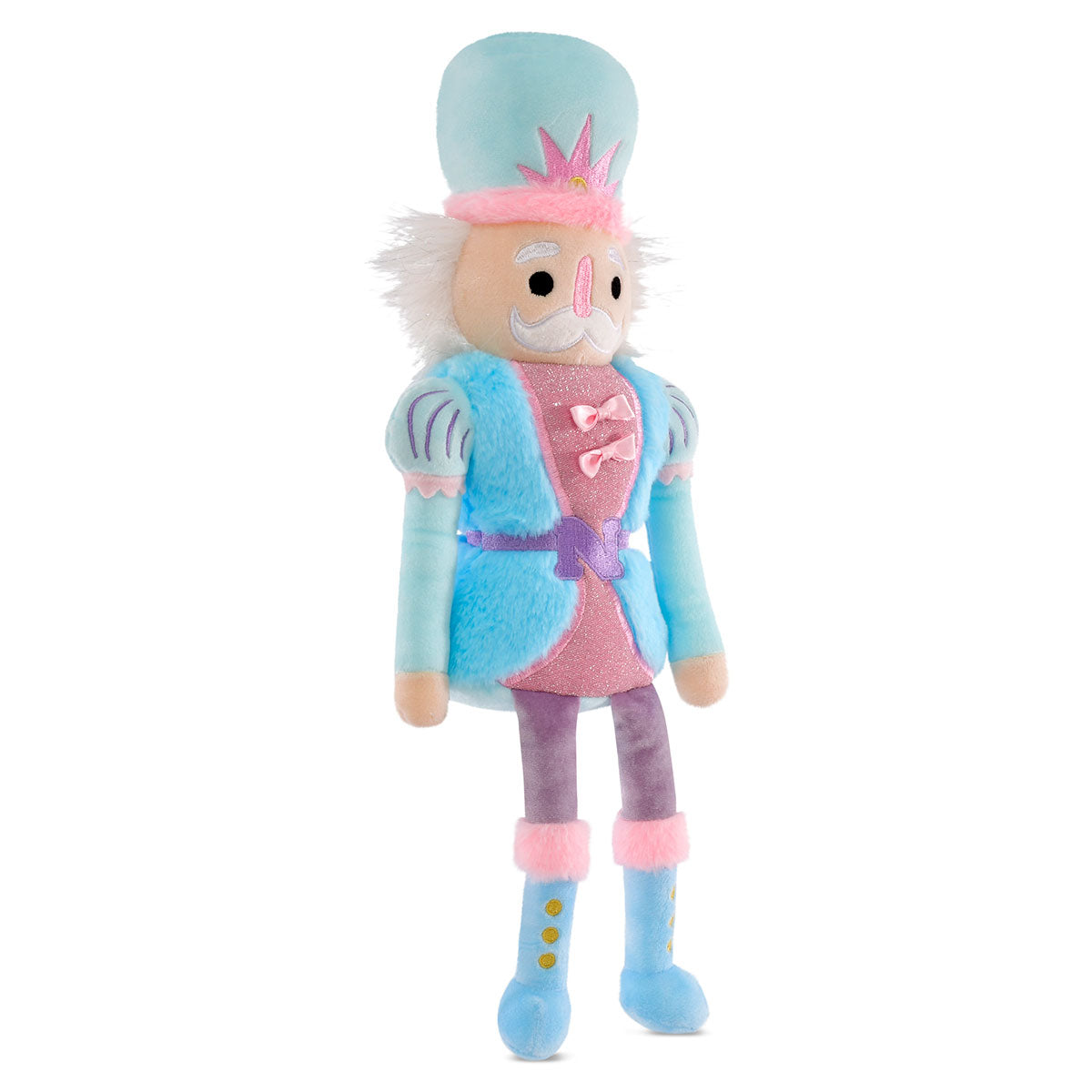 Chris Nutcracker Plush – Blue & Pink Holiday Doll
