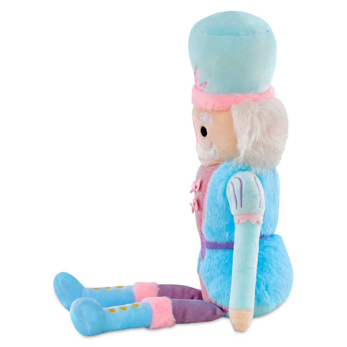 Chris Nutcracker Plush – Blue & Pink Holiday Doll